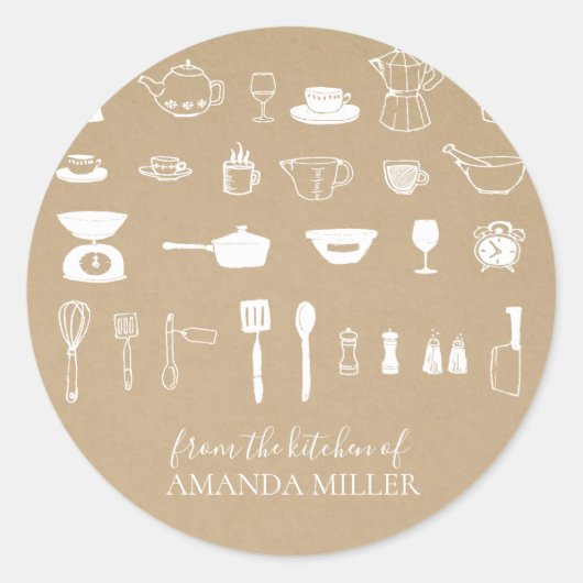 Uit de keuken van Kraft Ronde Sticker (Voorkant)