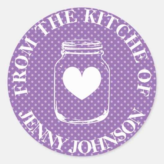 Uit de keuken van mason jar polka dots stickers (Voorkant)