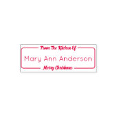 Uit de Keuken Van Naam Vrolijk Kerstfeest Sjabloon Zelfinktende Stempel (Design)