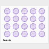 Uit de keuken van naamlabel Paarse grijs Ronde Sticker (Vel)