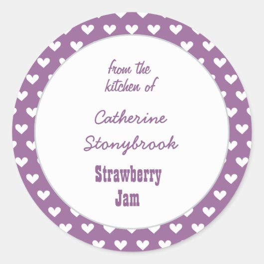 Uit de keuken van Paarse HARTEN Canning Label V7 (Voorkant)