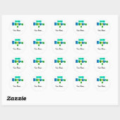 Uit de Keuken van Retro Blauwe Groene Stickers (Vel)