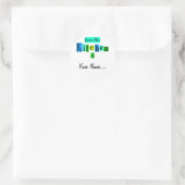 Uit de Keuken van Retro Blauwe Groene Stickers (Tas)