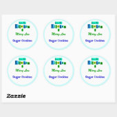 Uit de keuken van Retro Blauwe Groene Stickers (Vel)