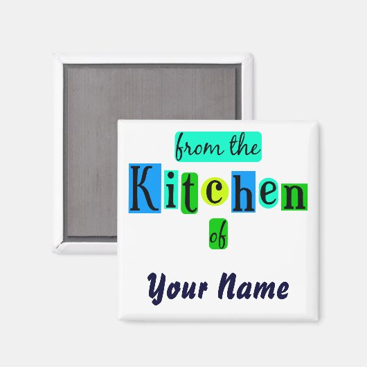 Uit de keuken van Retro Blues Koelkastmagneet Magneet (Voorkant / Achterkant)