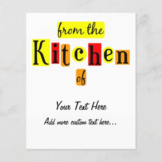 Uit de keuken van Retro Custom Canning Flyer (Voorkant)