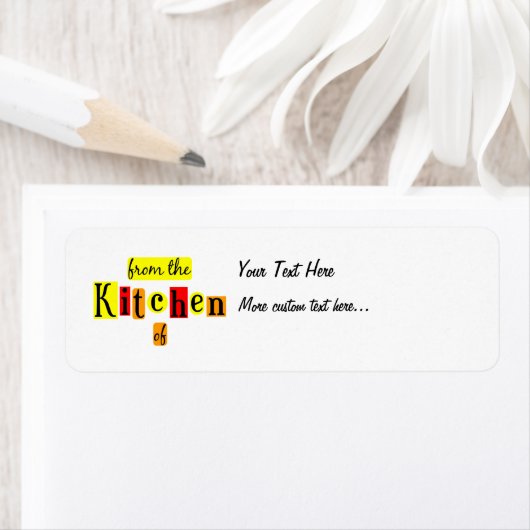 Uit de keuken van Retro Custom Canning Label Label (Insitu)