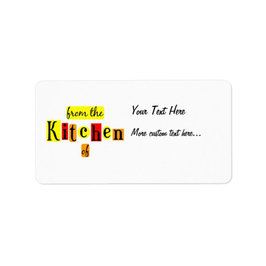 Uit de keuken van Retro Custom Canning Labels (Voorkant)