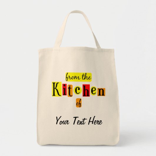 Uit de keuken van Retro Custom Grocery Tas (Voorkant)