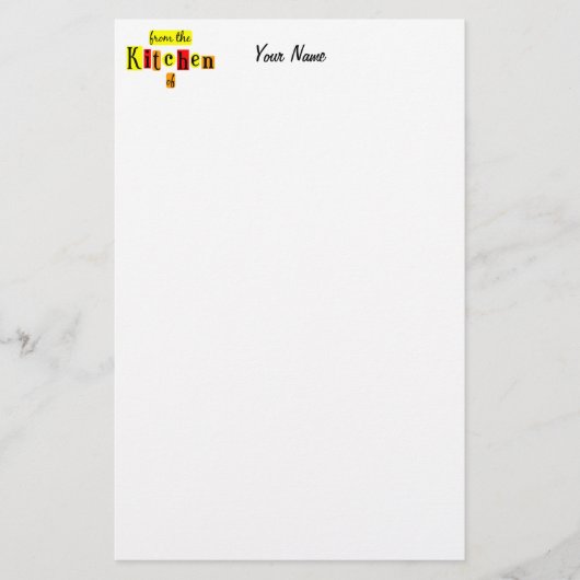 Uit de Keuken van Retro Reds Custom Stationery Briefpapier (Voorkant)