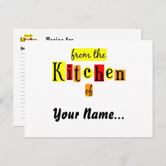 Uit de keuken van Retro Reds Recept Kaart (Voorkant / Achterkant)