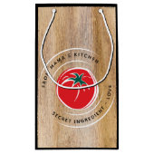 Uit de keuken van... Rode Tomaat Hout aanpassen Klein Cadeauzakje (Achterkant)