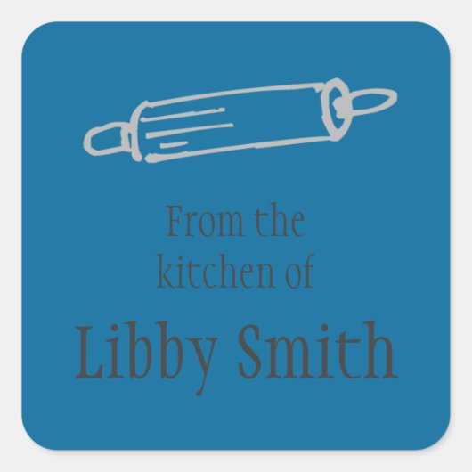 "Uit de keuken van" Rolling Pin Stickers (Voorkant)