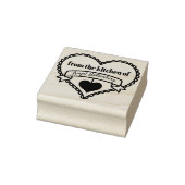 Uit de keuken van .. Rustiek Hart Gepersonaliseerd Rubberstempel (Stempel)