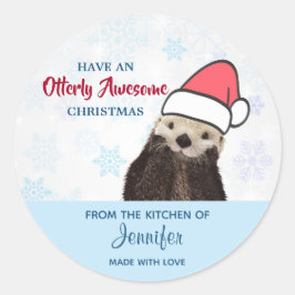 Uit de keuken van | Schattigee kerstotter Ronde Sticker