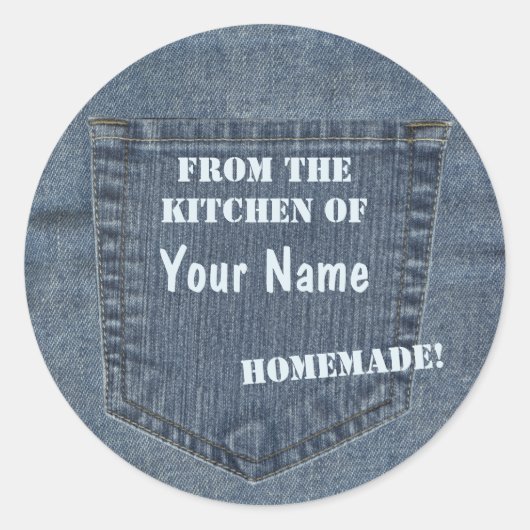 Uit de keuken van Stickers Blue Jeans Pocket (Voorkant)