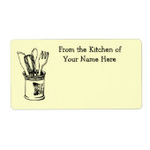 Uit de keuken van voedsel koken label (Voorkant)