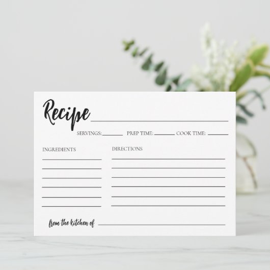 Uit de keuken van Vrijgezellenfeest Recept Kaart (Staand voorkant)