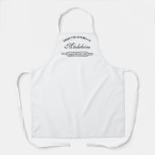 Uit de keuken van wit bakken roller pin schort (Voorkant)