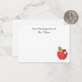 Uit de klas van de leraar, Red Apple, Custom Notitiekaartje (Voorkant / Achterkant in situ)
