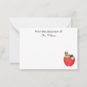 Uit de klas van de leraar, Red Apple, Custom Notitiekaartje (Voorkant)