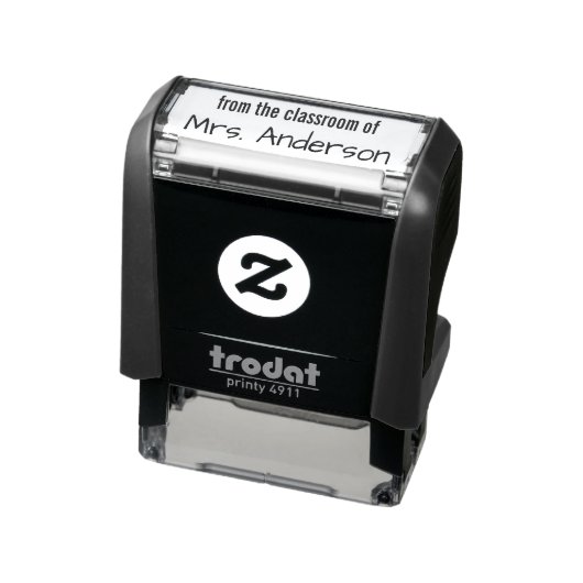 Uit de klas van de naam van de leraar zelfinktende stempel (Product)