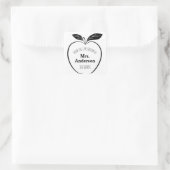 Uit de klas van leraar Appel Vierkante Sticker (Tas)