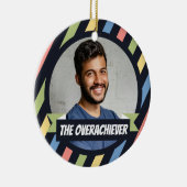 Uit de kunst! Kantoor Kerstmis Keramisch Ornament (Rechts)