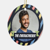 Uit de kunst! Kantoor Kerstmis Keramisch Ornament (Links)