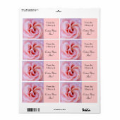 Uit de Library of Sticker Book Labels Pink Rose (Full Sheet)