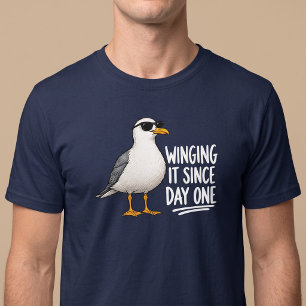Uit de Losse Pols Sinds Dag Een Grappige Zeemeeuw T-shirt
