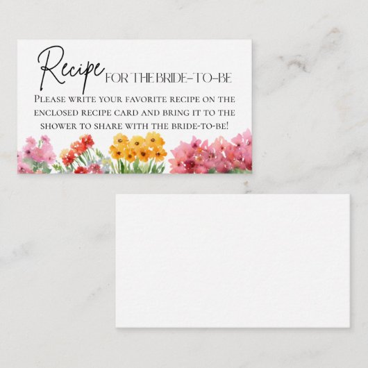 Uit de markt Bloemenwinkel Vrijgezellenfeest Recep Informatiekaartje (Voorkant / Achterkant)