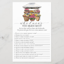 Uit de markt Bloemenwinkel Vrijgezellenfeest spel Flyer