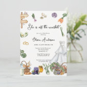 Uit de markt Boer's Bridal Shower Uitnodiging (Staand voorkant)