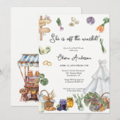 Uit de markt Boer's Bridal Shower Uitnodiging (Voorkant / Achterkant)