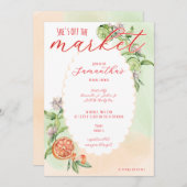 Uit de markt Boho Citrus Lemon Vrijgezellenfeest Kaart (Voorkant / Achterkant)