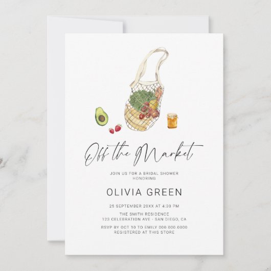 Uit de markt Boho Script Vrijgezellenfeest Kaart (Voorkant)