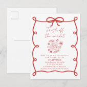 Uit de Markt Bruidsfeest Uitnodiging Template Briefkaart (Voorkant / Achterkant)