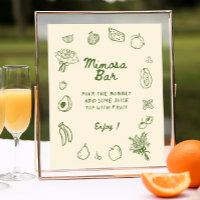 Uit de markt Groene Hand getrokken Mimosa Bar