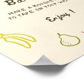 Uit de markt Hand getrokken Vrijgezellenfeest Bloe Poster (Hoek)