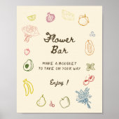 Uit de markt Hand getrokken Vrijgezellenfeest Bloe Poster (Voorkant)