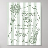 Uit de markt Hand getrokken Vrijgezellenfeest Bloe Poster (Voorkant)