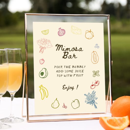 Uit de markt Hand getrokken Vrijgezellenfeest Mimo Poster