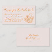 Uit de markt Hand getrokken Vrijgezellenfeest Rece Informatiekaartje (Voorkant / Achterkant)