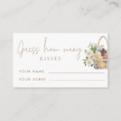 Uit de markt raden hoeveel kussen bruids spel informatiekaartje (Voorkant)