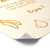 Uit de markt Sinaasappel met de hand getrokken Mim Poster (Hoek)