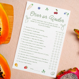 Uit de markt vrijgezellenfeest Over Under spel