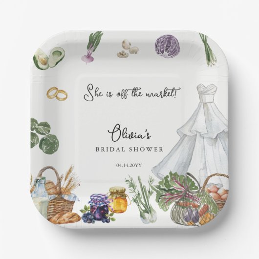 Uit de markt Vrijgezellenfeest van de boer gunst Papieren Bordje (Voorkant)