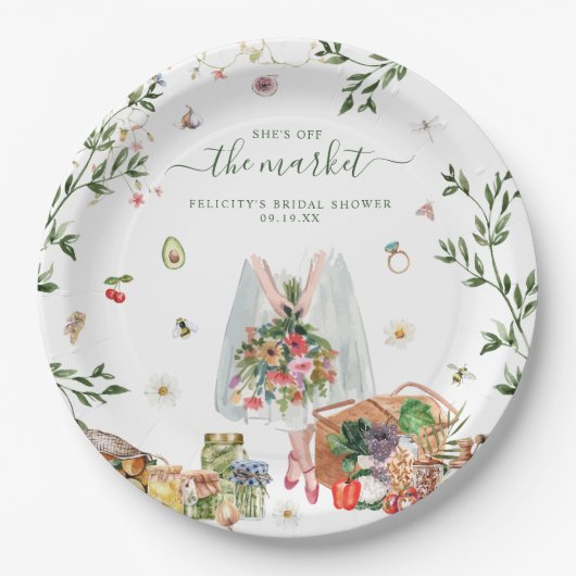 Uit de markt | Vrijgezellenfeest van de landbouwma Papieren Bordje (Voorkant)