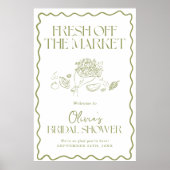 Uit de markt Vrijgezellenfeest welkomstbord 24x36" Poster (Voorkant)